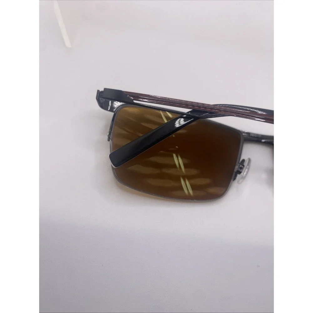 Shaq Sunglasses FRAMES ONLY Zyloware Half Rim 145 Brown 144